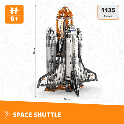 Engino: Mega Builds - Challenger Space Shuttle - 1135pc Model Building Set, Snap-Assembly, Detailed Replica, STEM Advanced Construction, Kid-Adult 9+