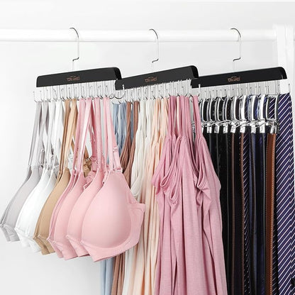 TOPIA HANGER Bra Hanger for Closet, 2 Pack Tank Top Hangers 40 Hooks Capacity
