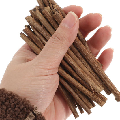 Tinksky 10CM Long 0.3-0.5CM in Diameter Wood Log Sticks for DIY Crafts Photo Props 100pcs (Wood Color)