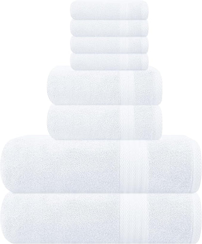 GLAMBURG Ultra Soft 8-Piece Towel Set
