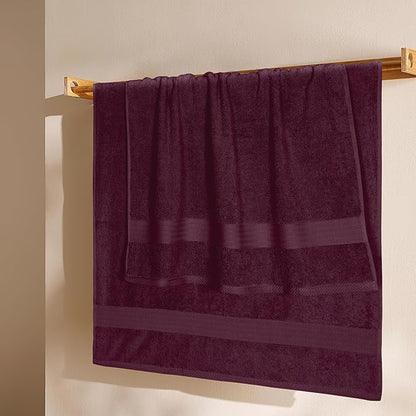 GLAMBURG Premium Cotton 4 Pack Bath Towel Set