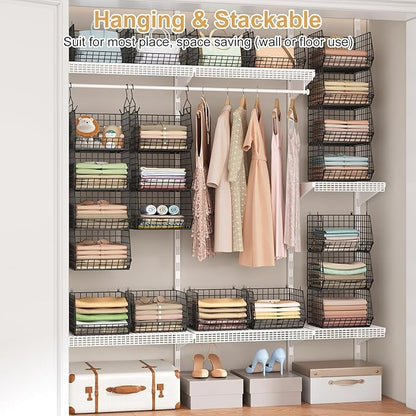 6 Tier Closet Hanging Organizer, Clothes Hanging Shelves