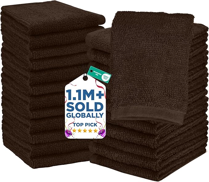 DAN RIVER 24 Pack Wash Cloths for Showering