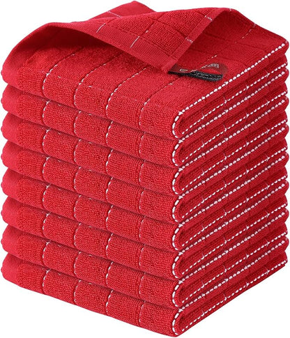 Homaxy 100% Cotton Terry Kitchen Dish Cloths, Ultra Soft and Absorbent Dish