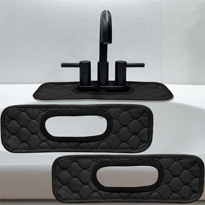 Bathroom Sink Splash Guard Oval-Hole Rectangle-Hole: AHA HOMEWARE, Faucet Mat