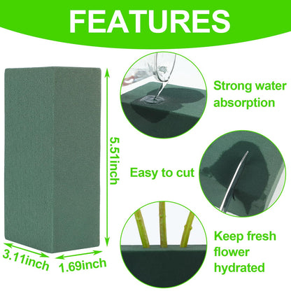 CCINEE 8 Pcs Floral Foam Bricks,Mini Florist Flower Foam Green Blocks Supplies for Fresh and Artificial Flower Arrangements Crafts DIY