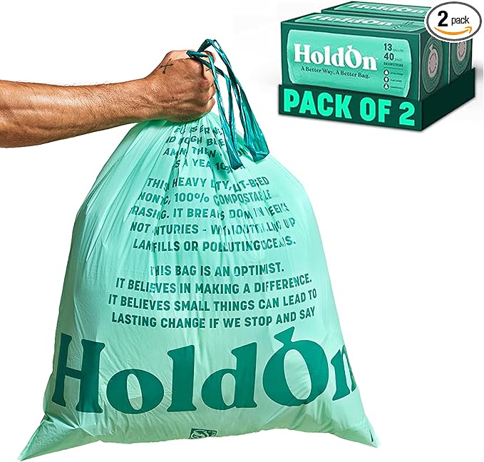 HoldOn 13-Gallon Trash Bags – Tall Kitchen Trash Bags