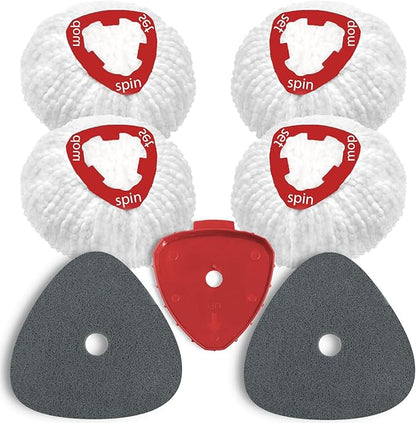 7 Pack Spin Mop Replace Head for O Cedar EasyWring 1 Tank, Includes 4