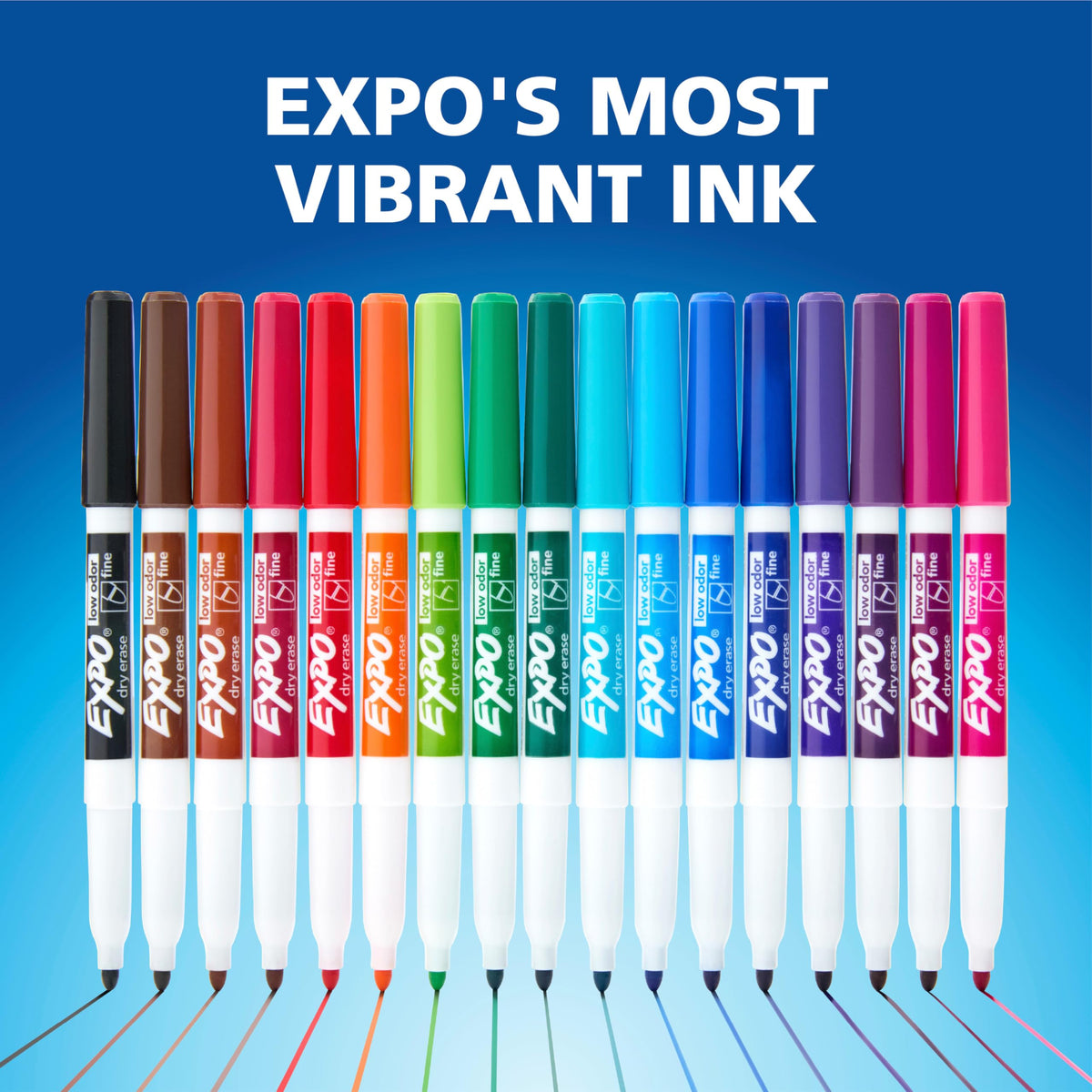 EXPO Dry Erase Markers Set, Fine & Chisel Tips, 11 Count - Classroom, Office Supplies, For White Boards, Easily Erases
