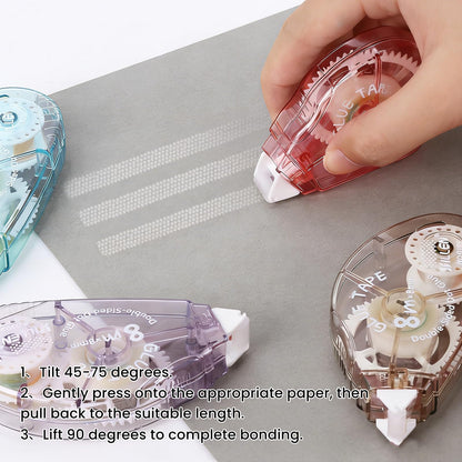houlishu 8 Pcs Double Sided Tape Roller, Scrapbook Supplies, Double-Sided Adhesive Tape Runner for Wrapping, Paper Handicraft,Crafts Gift Wrap and Arts Projects