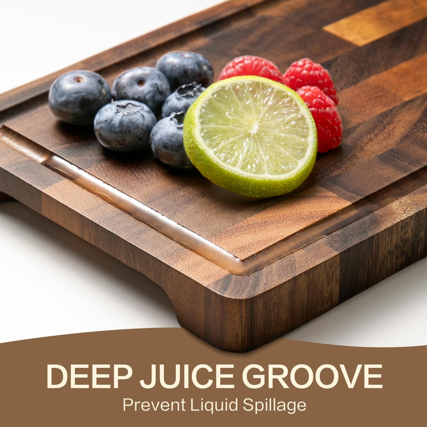 FYCTIO Walnut Wood Cutting Board, Small End Grain Cutting Boards for Kitchen, Compact Size, Lightweight & Durable for Cheese and Small Prep, 9"x6"x0.8"