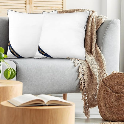Utopia Bedding Throw Pillow Inserts (Pack of 2, White), 16 x 16 Inches Decorative Indoor Pillows for Sofa, Bed, Couch, Cushion Sham Stuffer