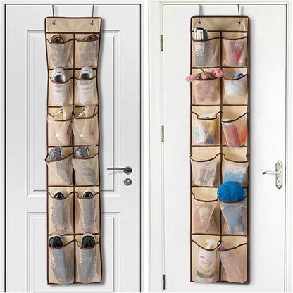 KEEPJOY Over The Door Shoe Organizer, Hanging Shoe Organizer 12 Mesh Pockets