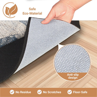 abalao 3x5 Ft 1/8 Inch Thick Waterproof Non Slip Rug Pad, Felt Rubber Dual Surface for Vinyl Plank LVP Laminate Hardwood