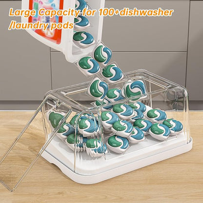 2-in-1 Trash Bag Holder Laundry & Dishwasher Pods Container, Garbage Bag