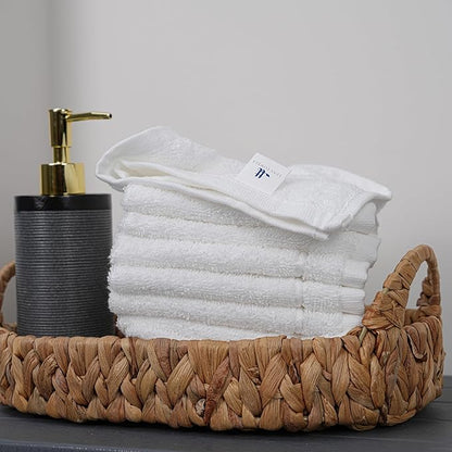 Tens Towels Pack of 60 Washcloths, 12 x 12 Inches, Lighter Weight, Quick to Dry