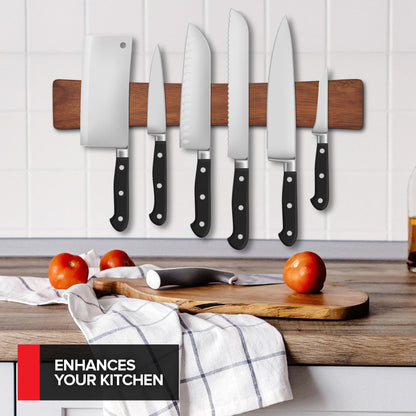 Modern Innovations 12 Inch Stainless Steel Magnetic Knife Bar with Multipurpose Use as Knife Holder, Knife Rack, Knife Strip, Kitchen Utensil Holder, Tool Holder, Art Supply Organizer, Home Organizer