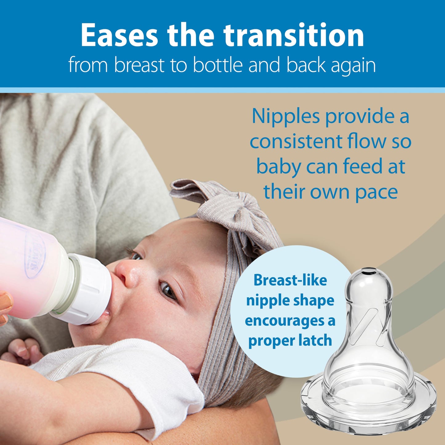 Dr. Brown's Anti-Colic Options+ Narrow Glass Baby Bottle with Level 1 Slow Flow Nipple, BPA-Free, 4 oz/120mL, 1-Pack