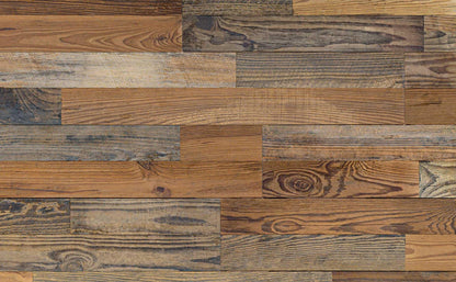 Luxdecor Real Reclaimed Wood Planks for Wall-10 Pieces Easy Nail-Up Shiplap Rustic Style 6" Wide Wood Shiplap Panels for Wall 19.44 Sq Ft (Natural Weathered Brown)