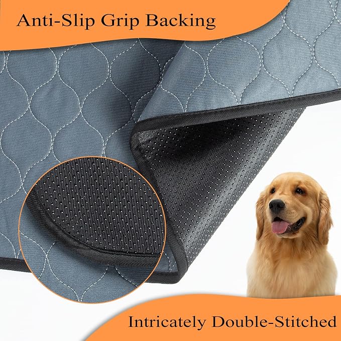 Bunlitent Washable Pee Pads for Dogs 82" x 102", 1 Pack, Reusable Puppy Pads, Dog Training Pads with Quick Dry, Large Anti-Slip Whelping Pad for Pet, Playpen, Incontinence, Housebreaking