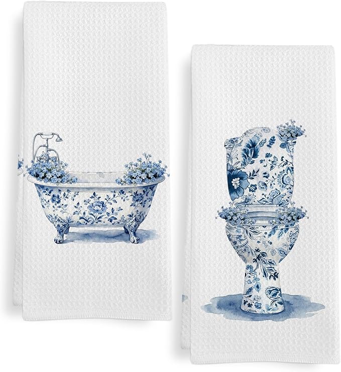 Chinoiserie Wildflower Hand Towels