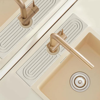Quick Dry Stone Sink Splash Guard, Instant Drying Stone Tray
