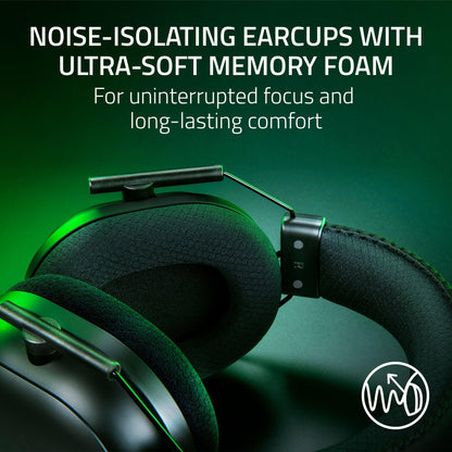 Razer BlackShark V2 Pro Wireless Xbox Gaming Headset: 50mm Drivers - Super Wideband Mic - Noise Isolating Earcups - for Xbox, PS5, Nintendo Switch 2, PC, Mac - Bluetooth, USB-C - 70hr Battery - Black