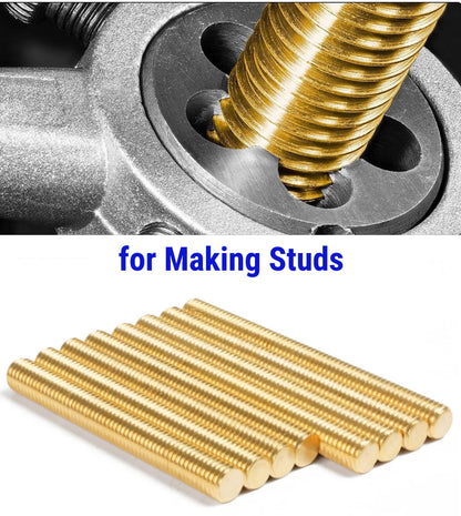 Coolneon 3/16 inch Brass Rods 3/16 x 12 in, 6 Pcs for Knife Making Knife Handles Pins Stock Knife Scale Solid Round Brass Rod Dowel Rivet Gunsmithing Crafts Modeling Hobby