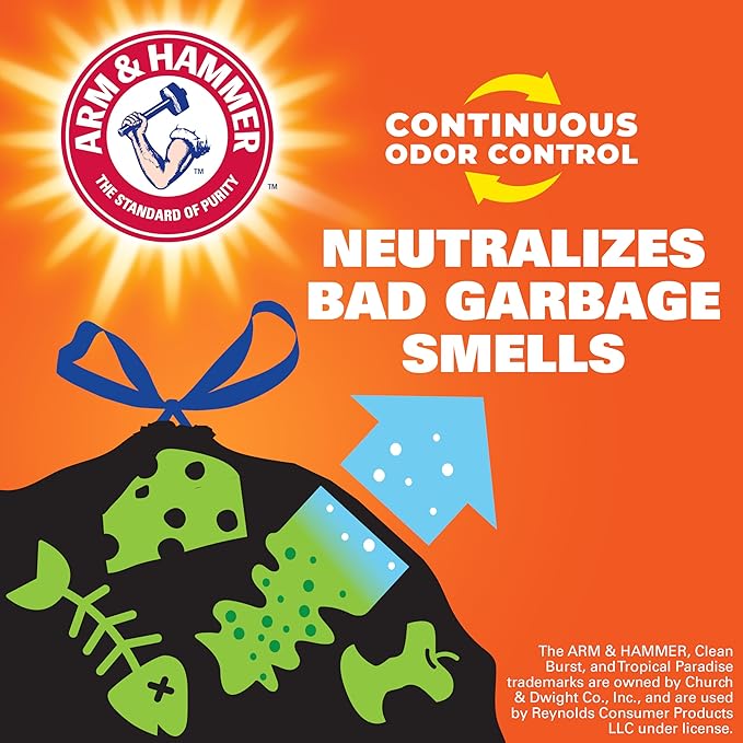 Hefty Ultra Strong Trash Bags, Break Resistant Drawstring Enclosure, Continuous