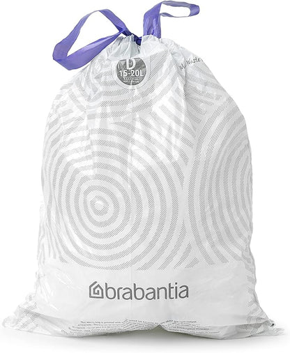 Brabantia PerfectFit Trash Bags Thick Plastic Trash Can Liners