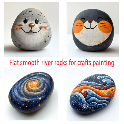 20PCS Flat Smooth River Rocks for Painting, Crafts, 2-3 inches, Kindness Stones Rocks Pebbles for Art Crafts, Party, Activity, Classroom, Holidays