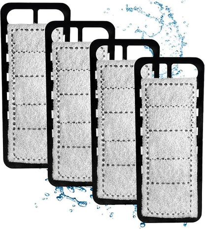 4 Packs Small Aquarium Filter Cartridges Replacement Filter Pad Compatible with TC007 Fish Tank Filter