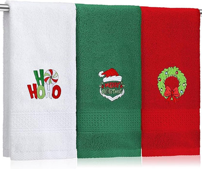 3 Pcs Merry Christmas Hand Towels