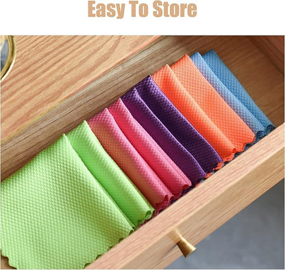 Streak-Free Miracle Cleaning Cloths, 20 Pack Fish Scale Cleaning Cloth Reusable