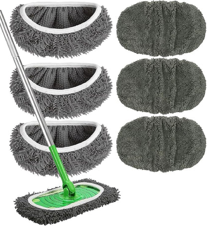 Reusable Microfiber Mop Pads Washable Wet Pads Compatible