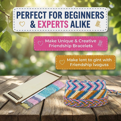 Leisure Arts Loom Bracelet Weaving, Bracelet Maker, Weaving Loom, Bead Loom, Bracelet Making Kit String, Weaving Kit, Beading Loom, Friendship Bracelet Making Kit, Weaving Loom for Adults