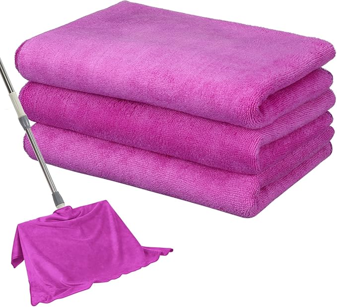 Newwiee 3 Pcs Extra Large Microfiber Cleaning Cloth 30" x 20" Washable Reusable