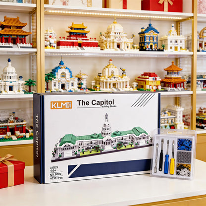 KLMEi United States Capitol Building Set for Adults, Architecture Sets, Famous Landmark Tiny Bricks Collection Kit, Presents for Teens Age of 14+ 3630 PCS