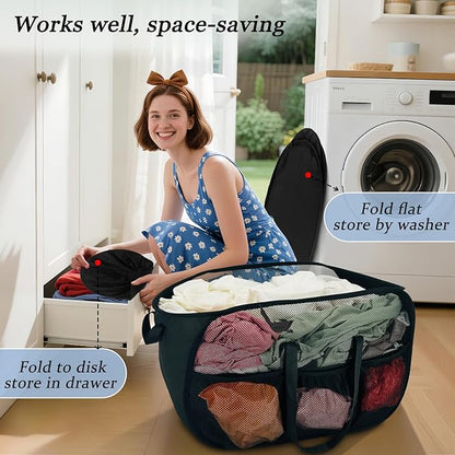 100L Extra Large Mesh Pop Up Hamper