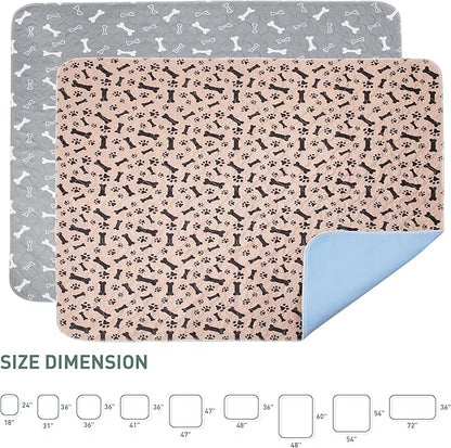 Eterish Reusable Washable Pee Pads for Dogs Extra Large 36'' x 48'' 2 Pack, Absorbent Pet Puppy Dog Training Pads Non-Slip, Waterproof Whelping Potty Pads for Dogs Leak-Proof