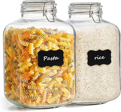ComSaf Rice Container 5L, Flour Sugar Storage Containers, Glass Jars