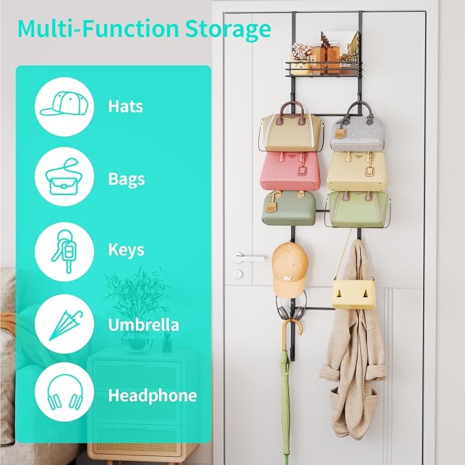 HapiRm Over The Door Purse Organizer