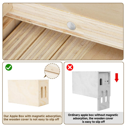 MYOYAY Photography Apple Box Set of 5, Standard Studio Apple Box with Magnetic Lid for Photo Studio Film Photography Prop, Nesting Apple Boxes Set for Supporting Height-Adjusting