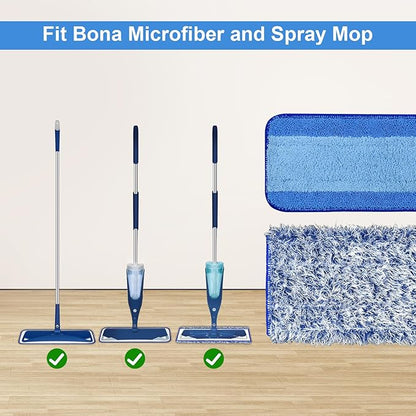 4 Pack Microfiber Cleaning Pad for Bona Mop Safe for Hardwood & Hard Surface