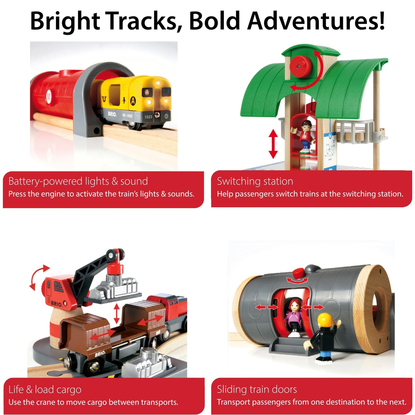 BRIO World Deluxe Railway Set - 87-Piece Wooden Train Set - Includes Passenger & Freight Trains, Stations, Accessories - Safe & Sustainable - MESH Accredited Fun Play for Kids Ages 3 & Up