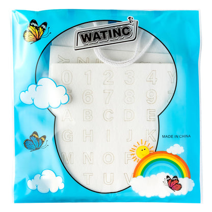 WATINC First Communion Banner Kit - 2 Pack DIY 1st Holy Communion Felt Banner Craft Decoration for Boys, Make Your Own Blue Baptism Christian Cross Hanging Decor for Sunday School (Baptism Ceremony)