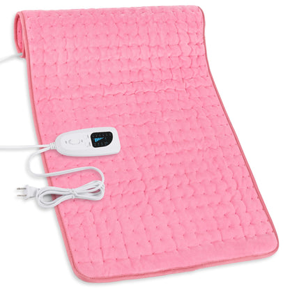 Heating Pad,Electric Heating Pads for Back,Neck,Abdomen,Moist Heating Pad for Shoulder,Knee,Arms,Legs,Dry/Moist Heat & Auto Shut Off,Birthday Gifts for Men and Women(Light Gray, 24''×12'')