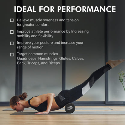 Invincible Fitness EPP Foam Roller for Deep Tissue Massage – Enhance Recovery, Relieve Pain, and Boost Mobility for a Stronger, Healthier You (Purple)
