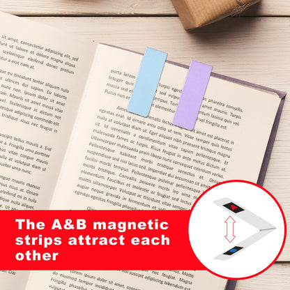 CHUNNIAO A+B Matched Magnetic Strips with Adhesive 2"x1"x0.04" (Pre-Cutting 96 Pcs),Adhesive Magnet to Magnets Stick Face to Face,Great for Bookmarks Craft