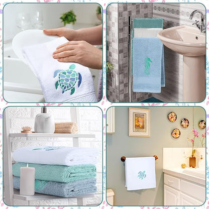 3 Pcs Ocean Beach Coastal Hand Towels